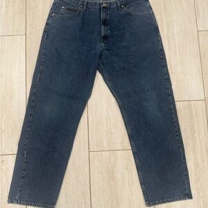 Wrangler Men's Relaxed Fit Jeans in Deep Blue